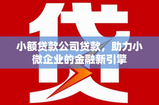 灵石小额贷款公司贷款，助力小微企业的金融新引擎