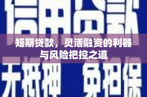 灵石短期贷款，灵活融资的利器与风险把控之道