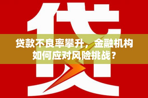 灵石贷款不良率攀升，金融机构如何应对风险挑战？