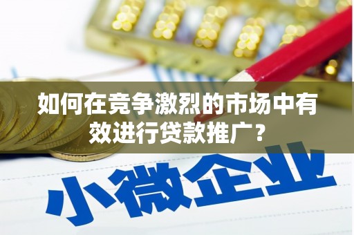 灵石如何在竞争激烈的市场中有效进行贷款推广？