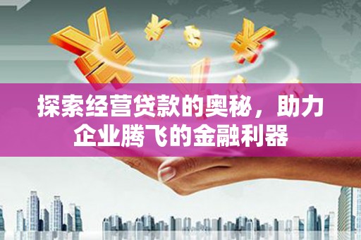 灵石探索经营贷款的奥秘，助力企业腾飞的金融利器