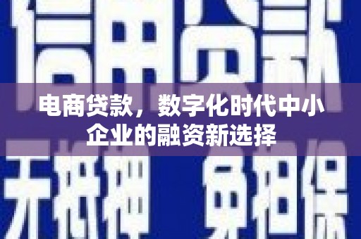 灵石电商贷款，数字化时代中小企业的融资新选择