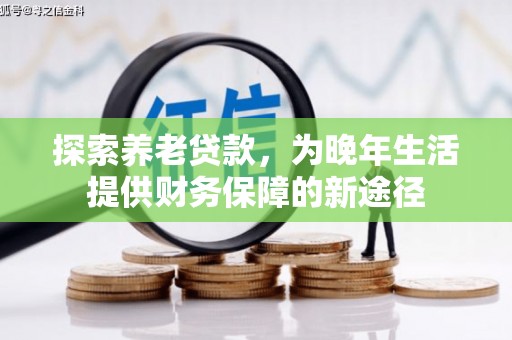 灵石探索养老贷款，为晚年生活提供财务保障的新途径