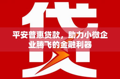 灵石平安普惠贷款，助力小微企业腾飞的金融利器