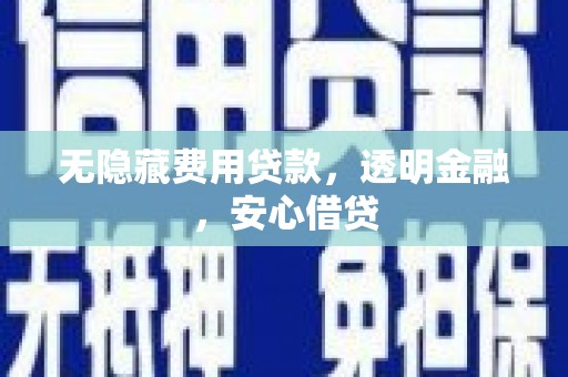 灵石无隐藏费用贷款，透明金融，安心借贷