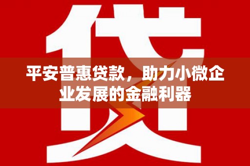 灵石平安普惠贷款，助力小微企业发展的金融利器