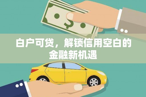 灵石白户可贷，解锁信用空白的金融新机遇