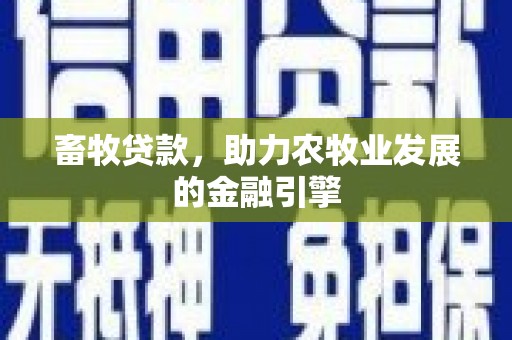 灵石畜牧贷款，助力农牧业发展的金融引擎