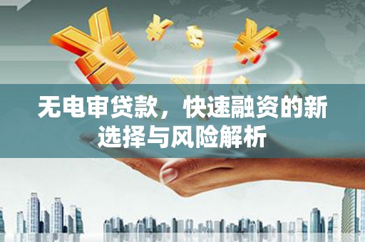 灵石无电审贷款，快速融资的新选择与风险解析