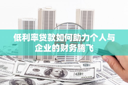 灵石低利率贷款如何助力个人与企业的财务腾飞