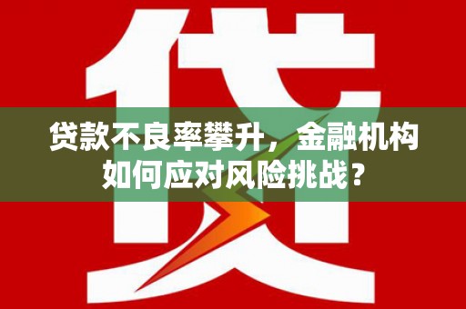 灵石贷款不良率攀升，金融机构如何应对风险挑战？