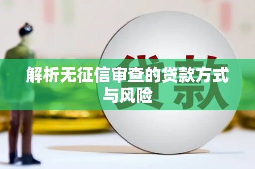灵石解析无征信审查的贷款方式与风险